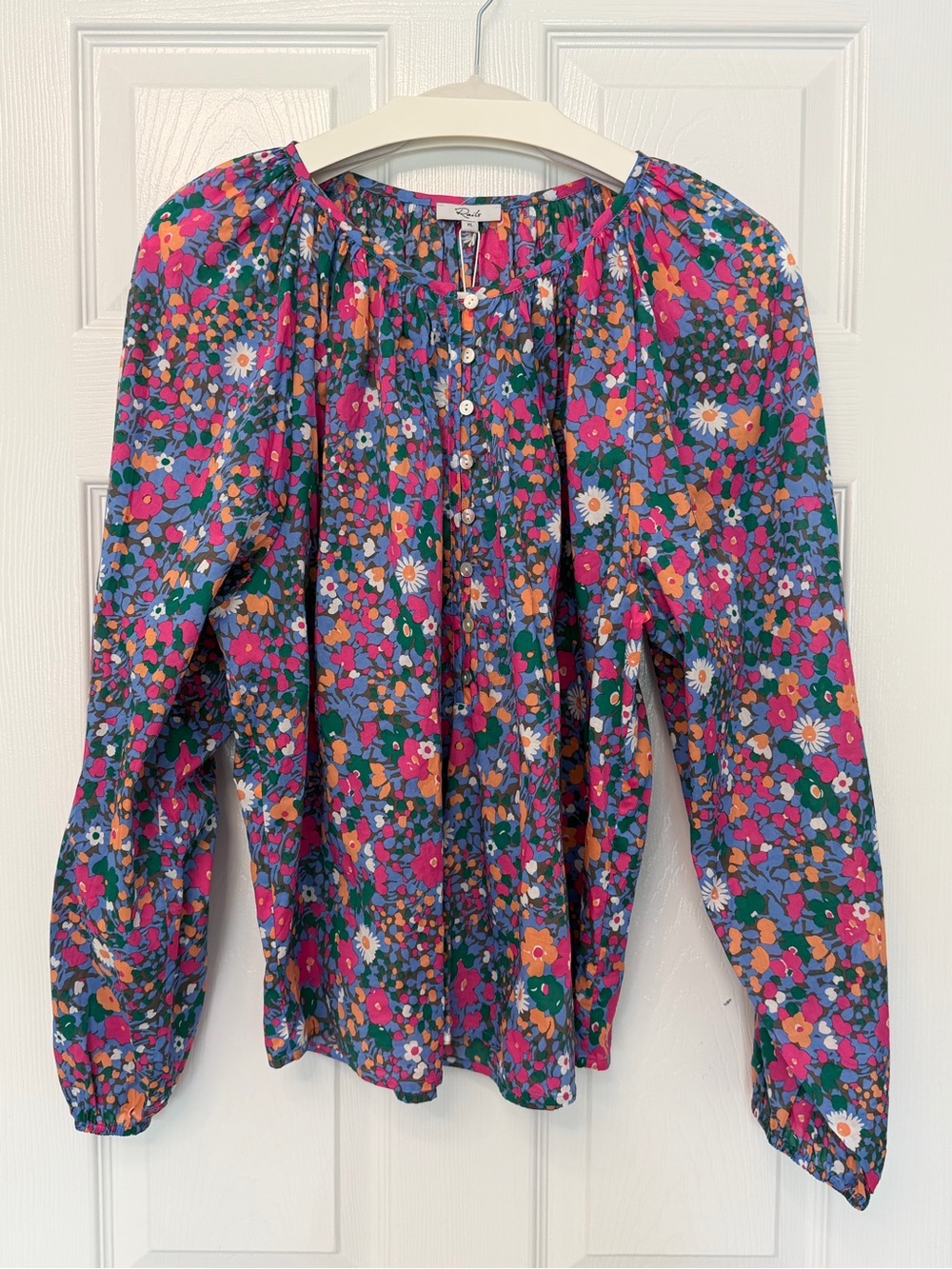 Rails Indi Leilani Floral Top XL NWT Cotton Blouse - Picture 5 of 14